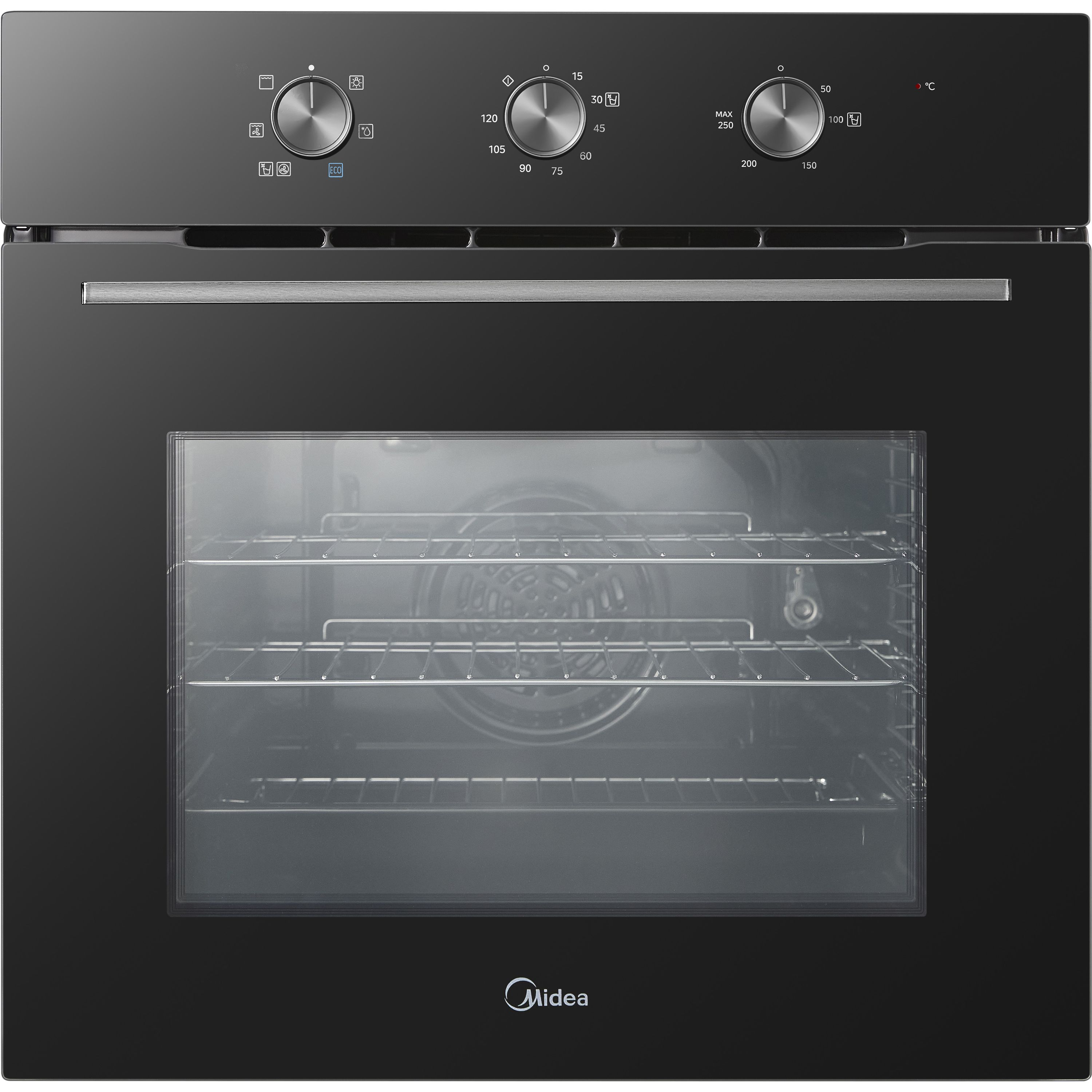 Midea - MBO65M90M1-BK - Built In Electric Single Oven - WiFi Connected - Black