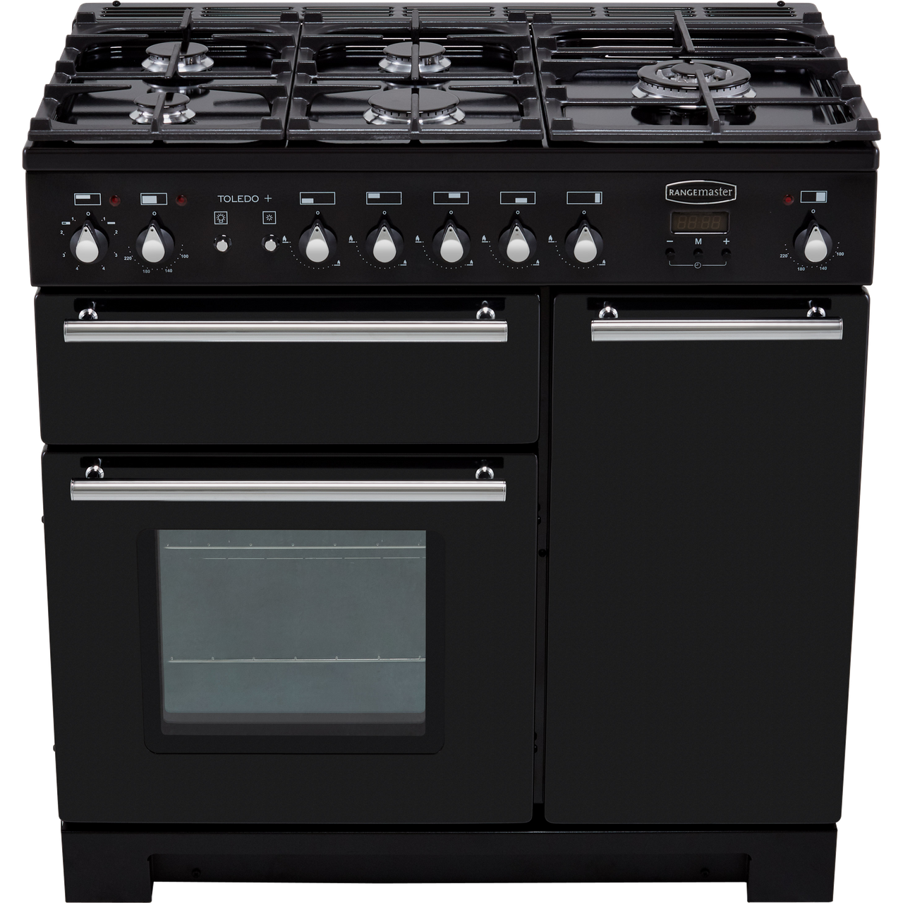 Rangemaster TOLP90DFFGB/C Toledo + 90cm 5 Burners A/A Dual Fuel Range