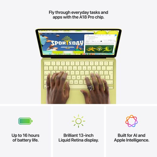 Apple MacBook Neo, - Silver - Annotation - Features
