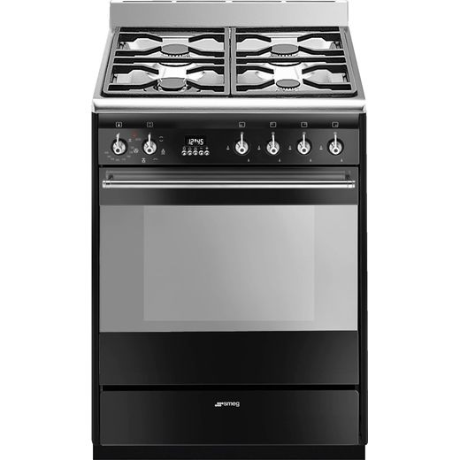 Smeg Concert SUK61MBL9 Dual Fuel Cooker - Black - Needs 2.9KW Electrical Connection