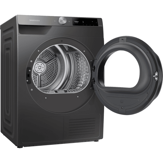 Samsung Series 6 OptimalDry™ DV90T6240LN Wifi Connected 9Kg Heat Pump Tumble Dryer - Graphite - Door open