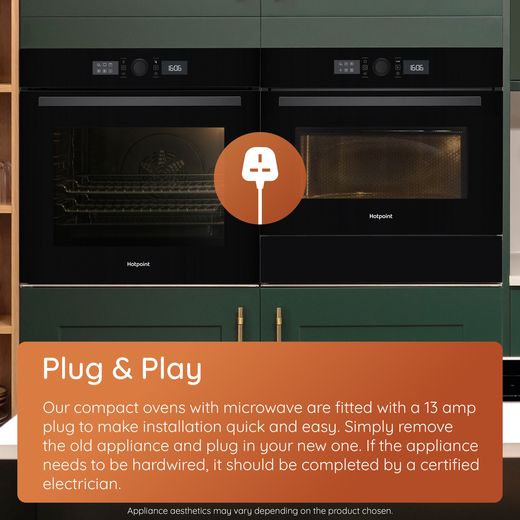 Hotpoint HO 255C X UK Built In Electric Single Oven - Stainless Steel - Annotation - Plug and play shot