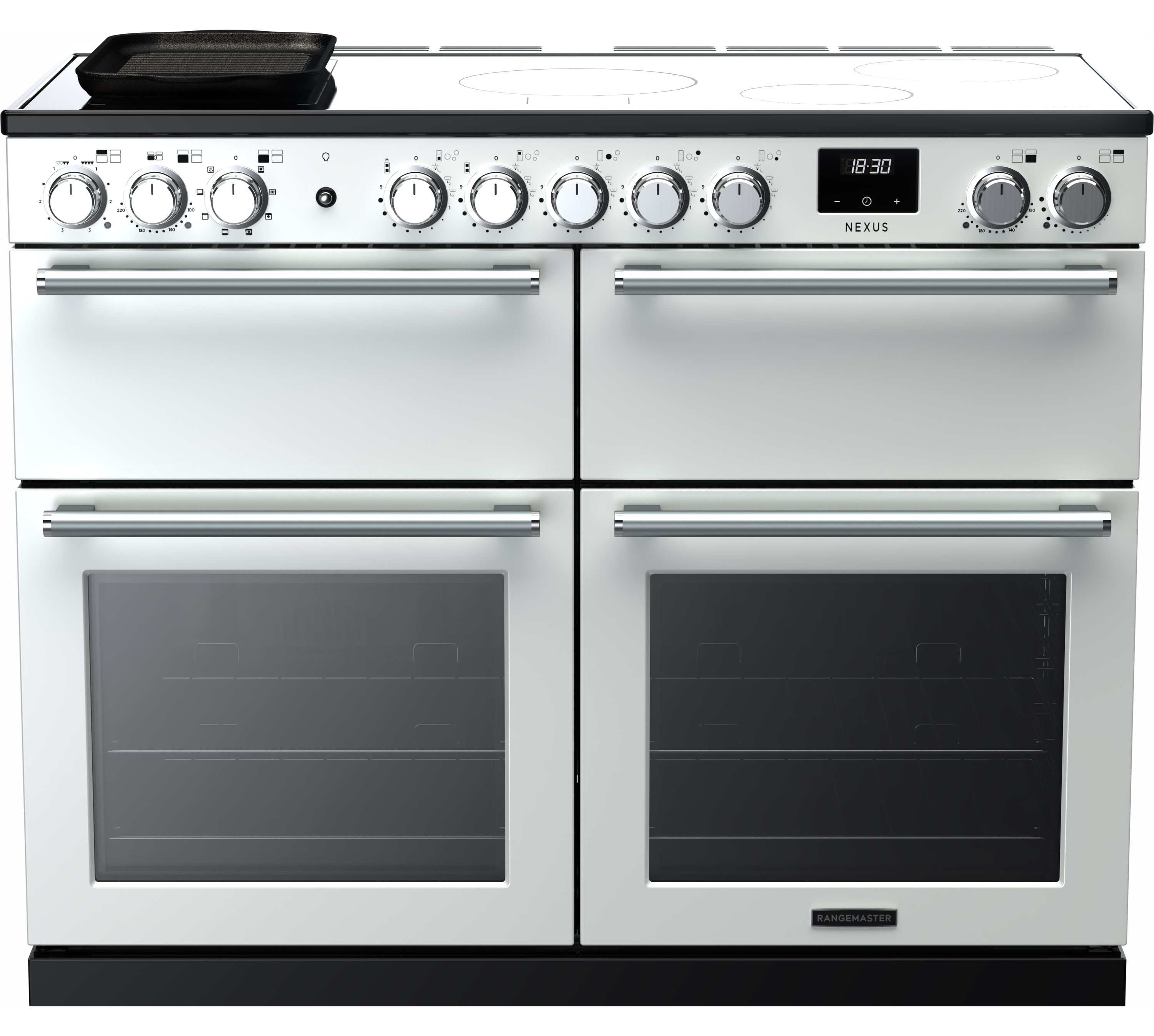 Rangemaster Nexus 110cm Induction Range Cooker White 5 Zone Induction Hob A Rated