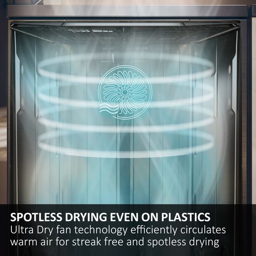 Haier i-Pro Series 5 Standard Dishwasher - Graphite - Annotation - Ultra dry fan