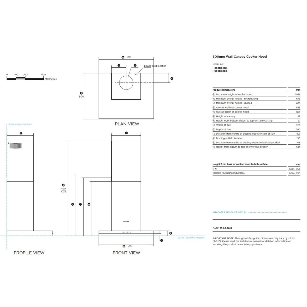 Fisher & Paykel Designer HC60BCXB2 60 cm Chimney Cooker Hood Review