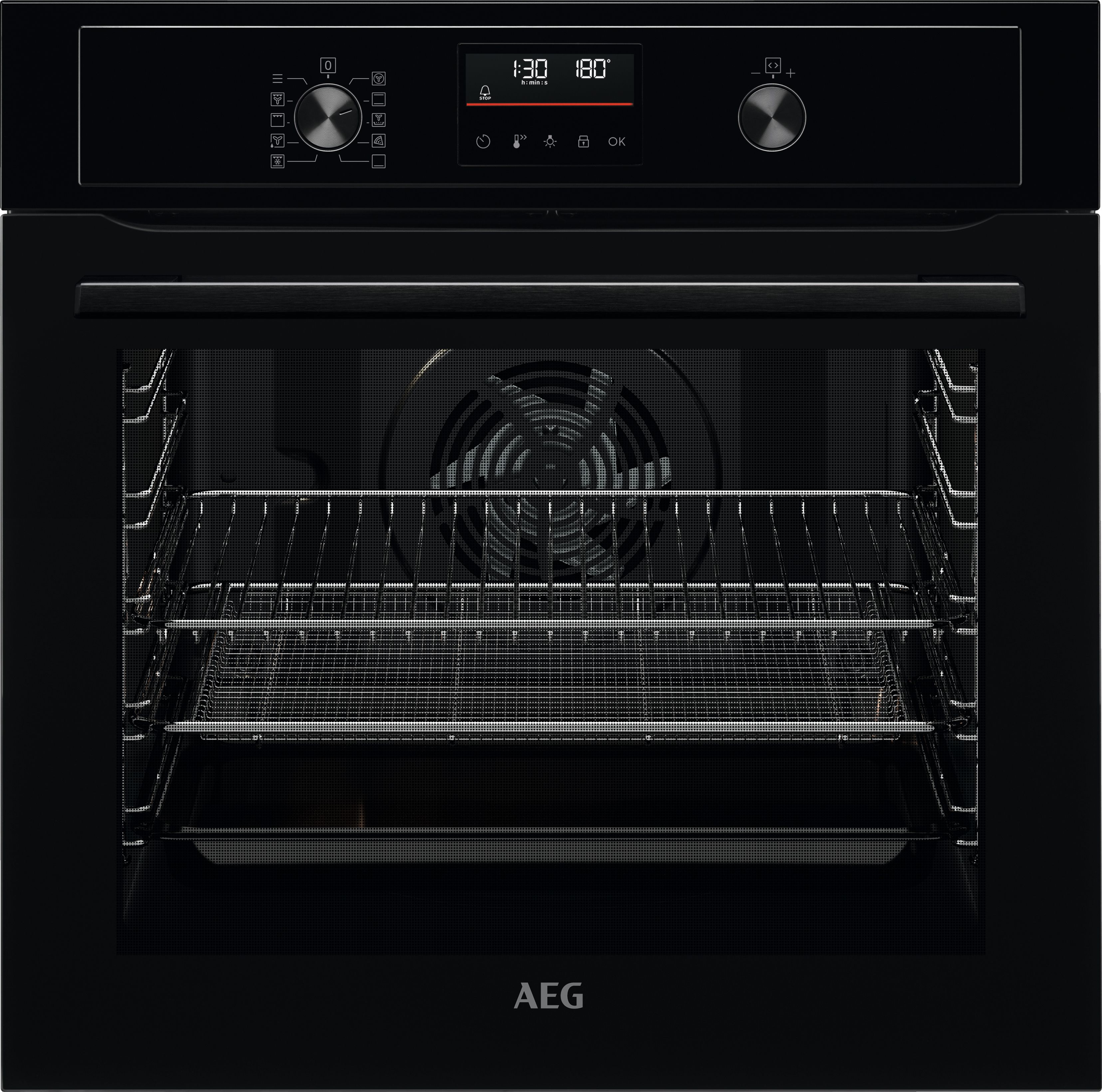 AEG 6000 Series BPX535A61B Built In Electric Single Oven and Pyrolytic Cleaning - Black - A+ Rated, Black