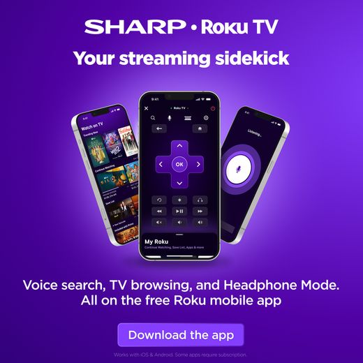 Sharp HD2225K 32" HD Smart Roku TV [2025] - Annotation - App