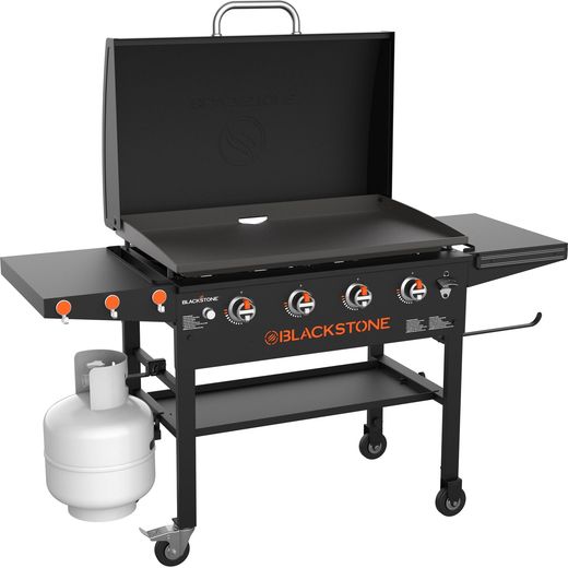 Blackstone 36in Griddle with Hood Gas Barbecue - Black - Right perspectives  shot