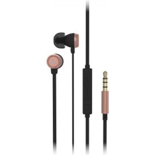 Kitsound Hudson In-Ear Headphones - Black / Rose Gold
