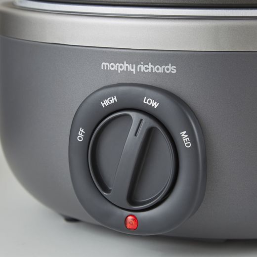 Morphy Richards 460022 Slow Cooker - Titanium - Close up control panel shot