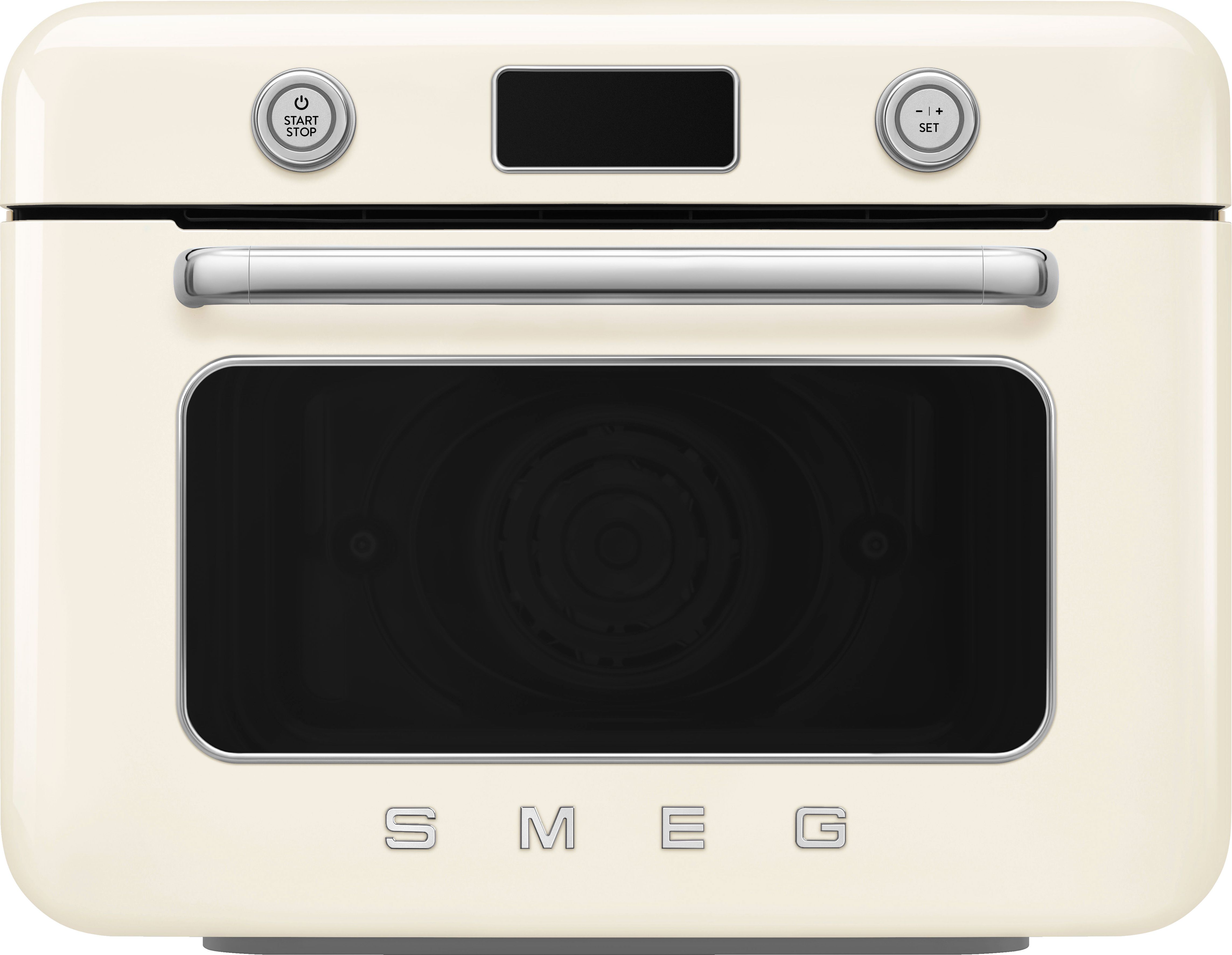Smeg COF01CRUK Multifunction Mini Oven - Cream - 30L Capacity - Steam & Air Fry