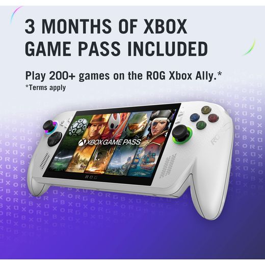 ASUS ROG Xbox Ally 7" Handheld Game Console - White - Annotation - 3month game pass shot
