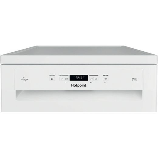 Hotpoint Standard Dishwasher - White - Control panel shot
