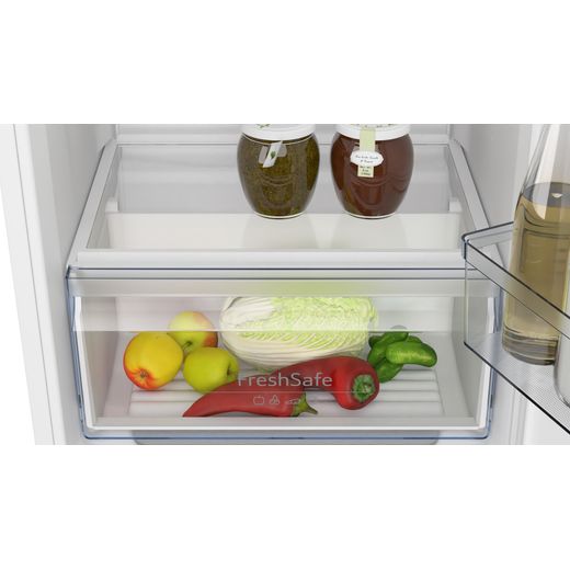 NEFF KI1311SE0 Integrated Upright Fridge - White - High perspective drawer shot