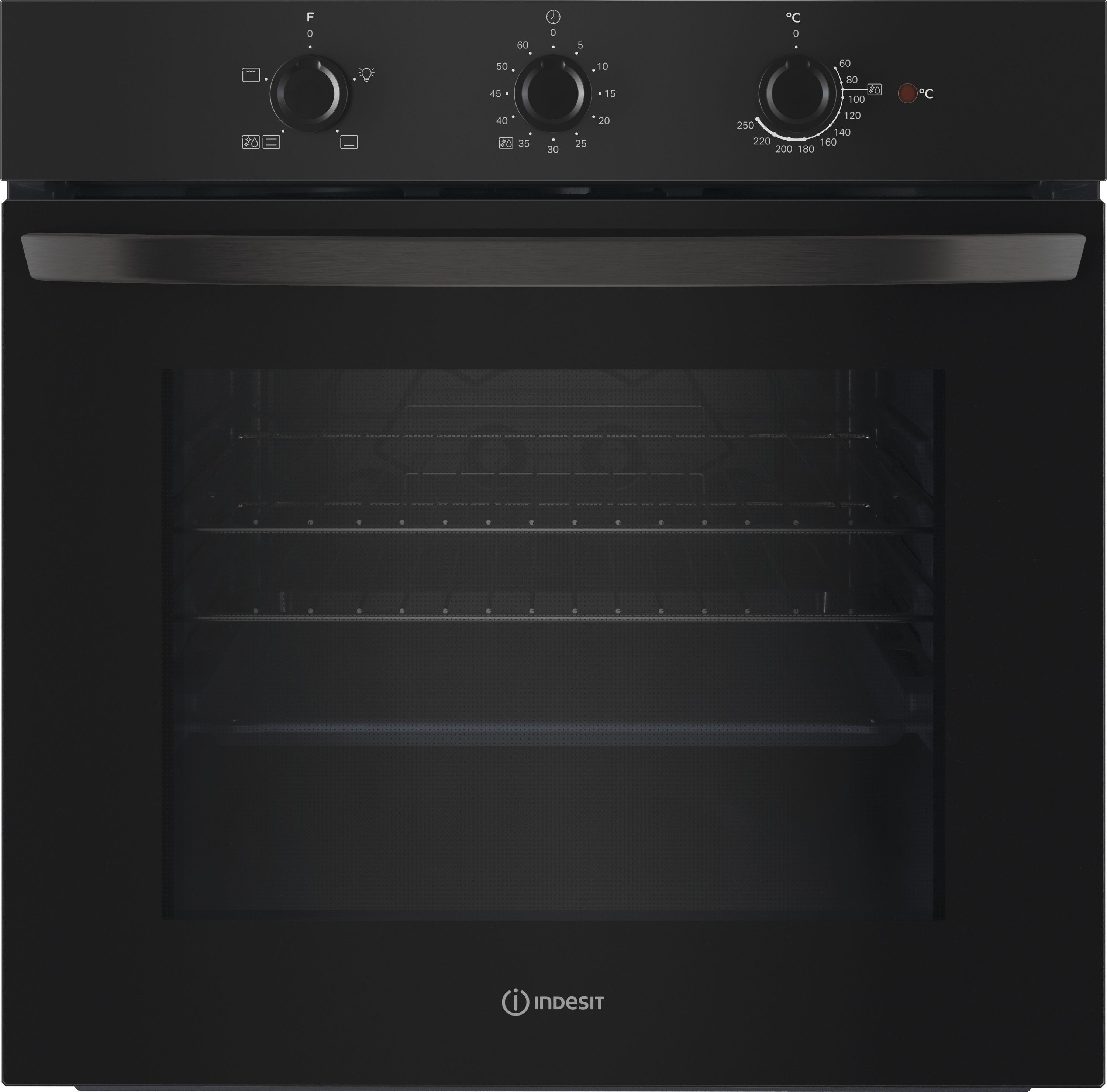 Indesit IO 232H B UK Built-in Electric Single Oven - 71L - Black