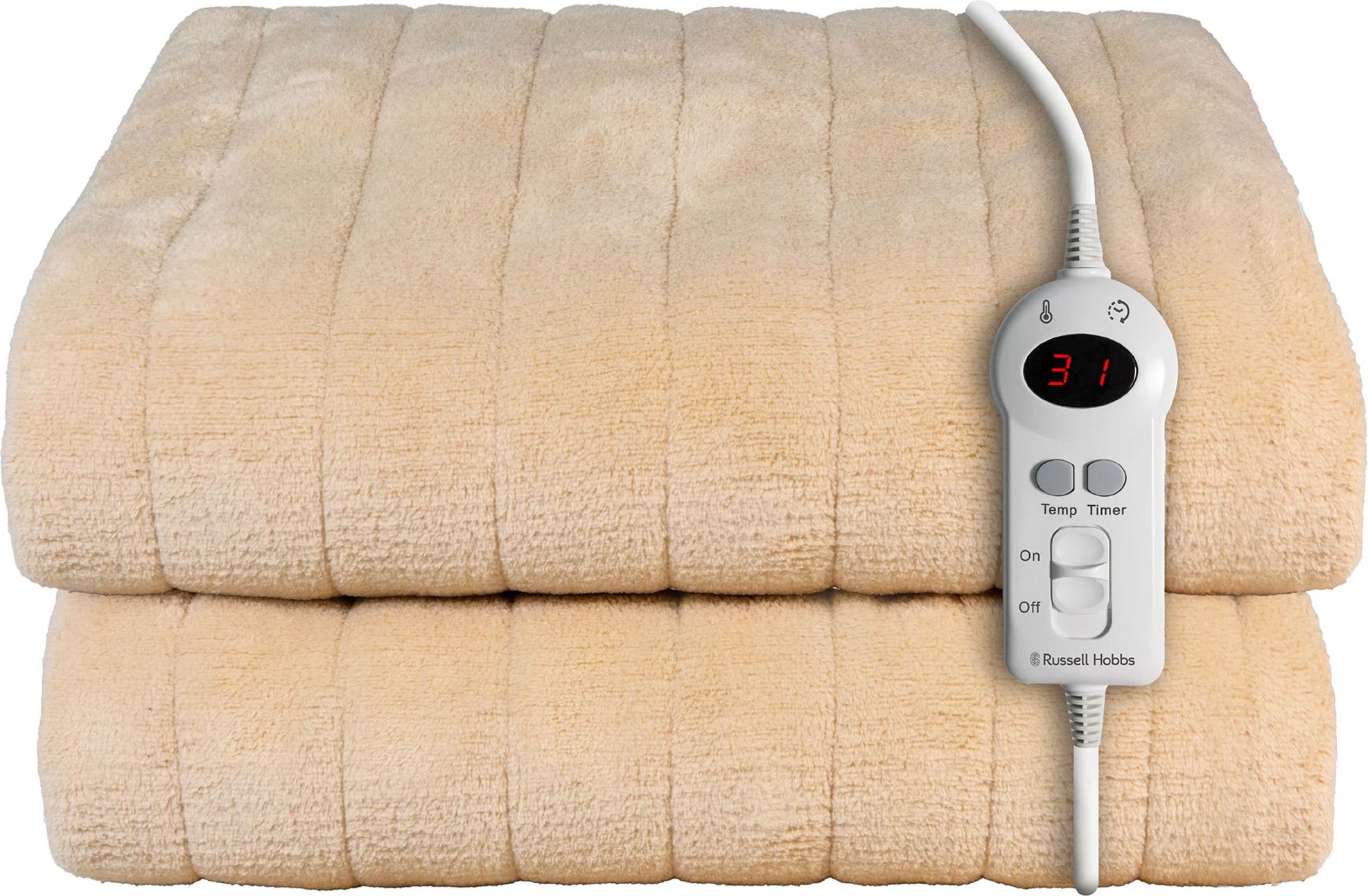 Russell Hobbs Heated Throw - Beige, Cream