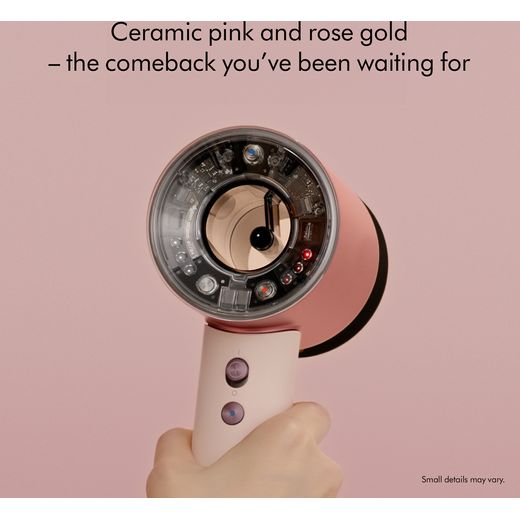 Dyson Supersonic™ Nural™ Straight+Wavy Hair Dryer - Ceramic Pink / Rose Gold - Annotation - Ceramic Pink and Rose Gold