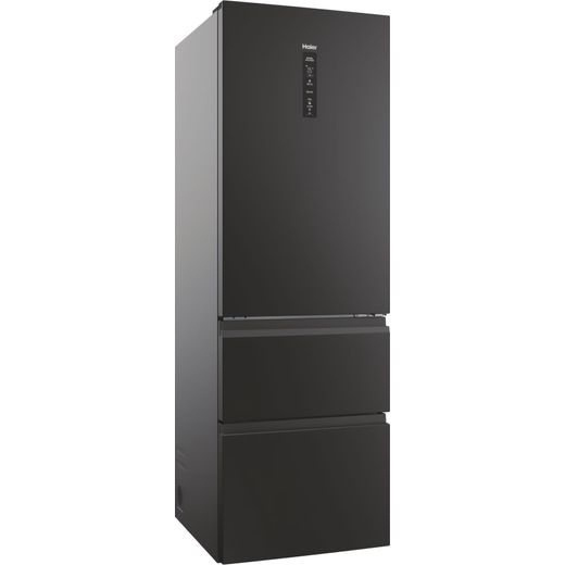 Haier 3D 60 Series 3 60/40 Total No Frost Fridge Freezer - Slate Black - Right perpsective shot