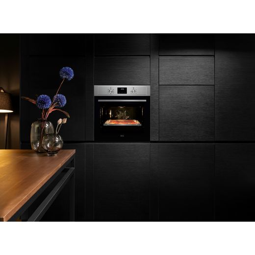 AEG 6000 SurroundCook Built In Electric Single Oven - Stainless Steel - Oven in kitchen shot 
