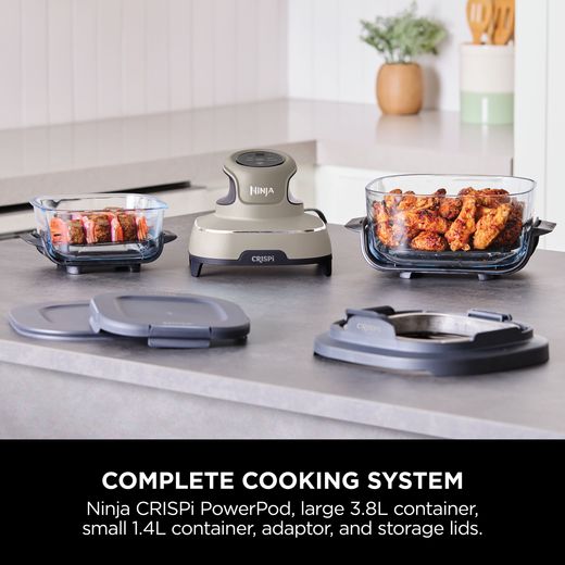 Ninja FN101UKST Air Fryer - Stone - Annotation - Cooking system shot