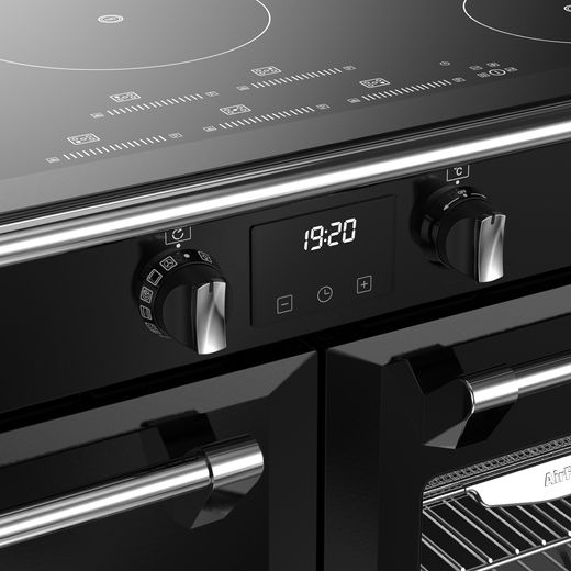Stoves Richmond 100Ei TCH 100cm Electric Range Cooker with Induction Hob - Black - Control panel shot 