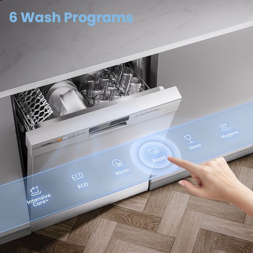 Comfee Standard Dishwasher - White - Annotation - 6 wash programs