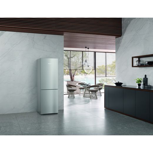 Miele KFN4375BD EL Wifi Connected 202cm 70/30 Frost Free Fridge Freezer - Silver - fridge freezer in kitchen shot 