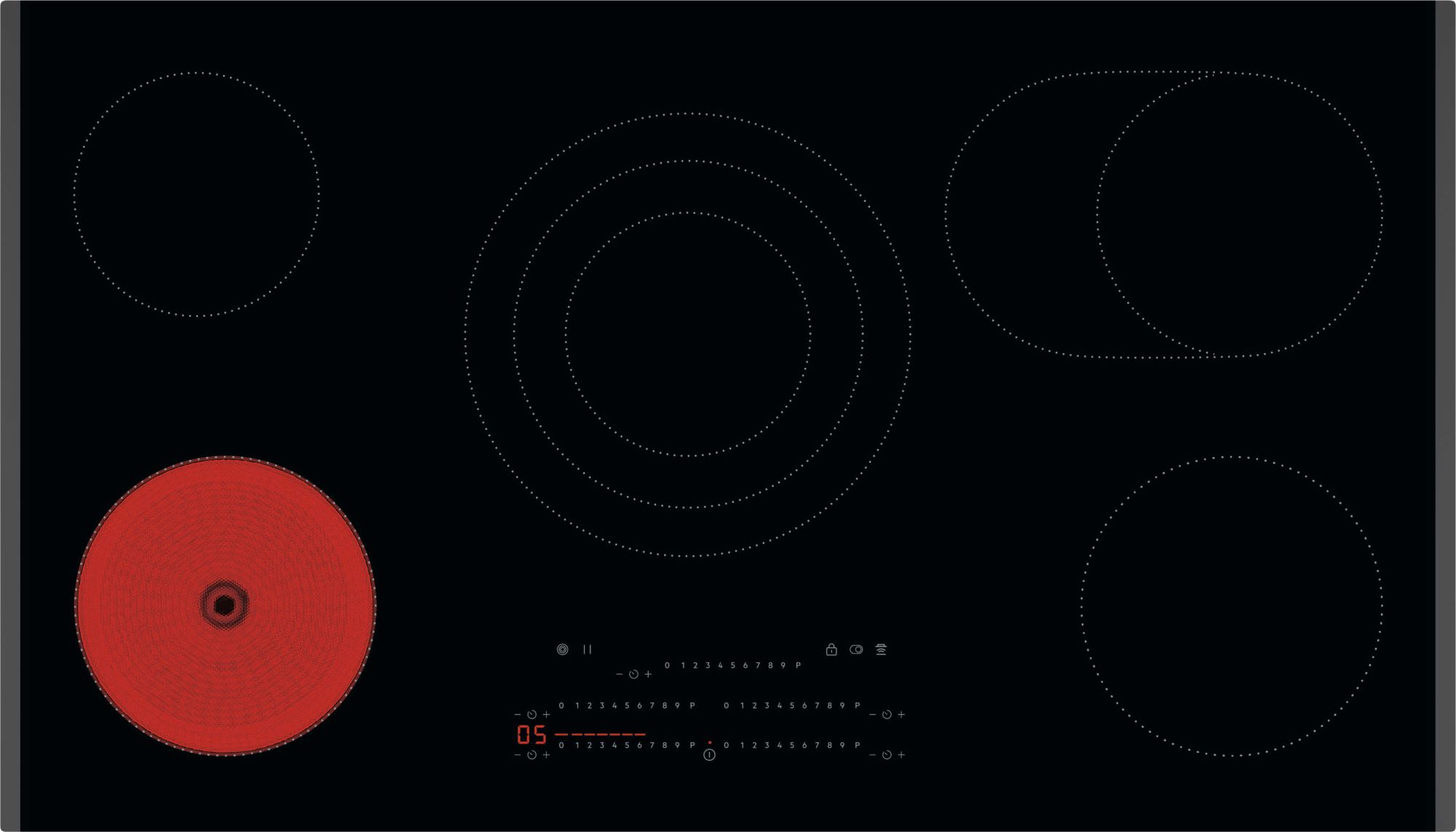 Image of AEG 3000 Radiant TP95RA07FB 91cm Ceramic Hob - Black, Black