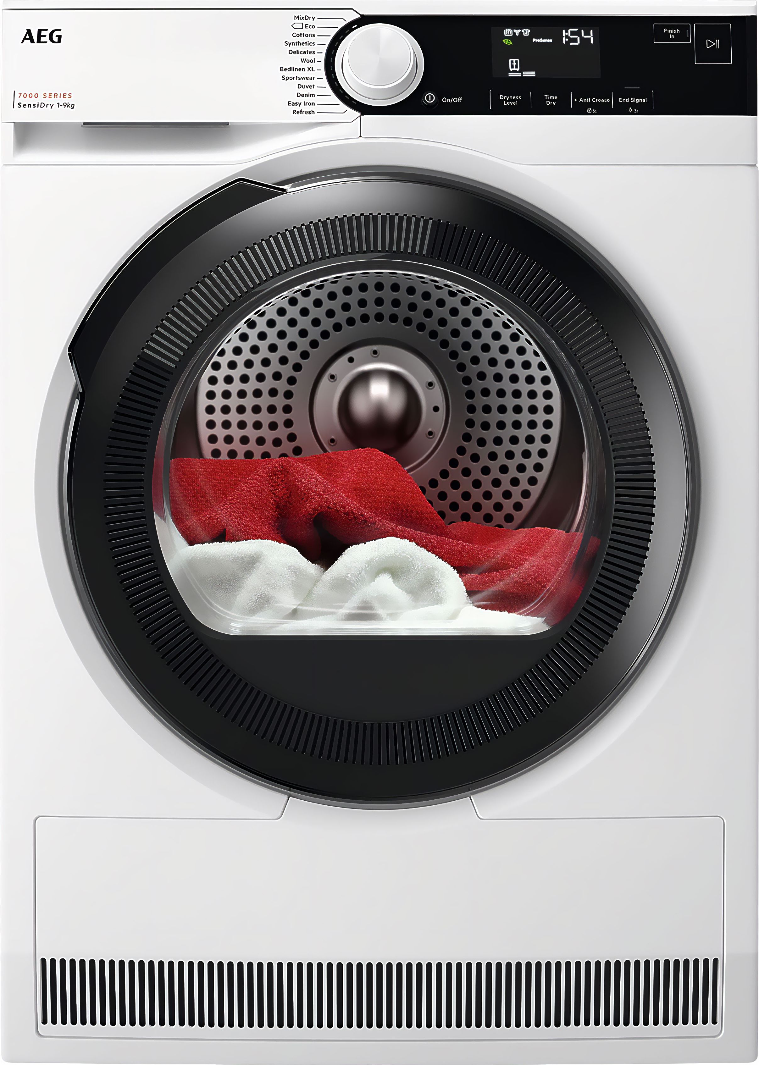 AEG 7000 SENSIDRY® TR739G4B 9Kg Heat Pump Tumble Dryer - White - A+++ Rated, White