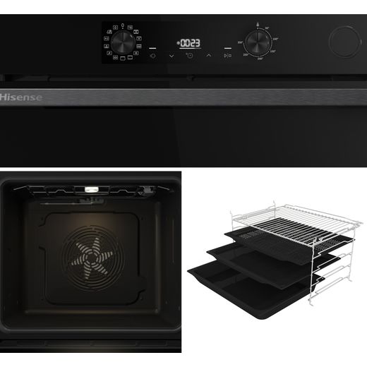 Hisense Hi4 BSA66221ADBGUK Built In Electric Single Oven - Black - Combination shot