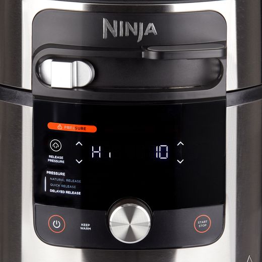 Ninja Foodi Max 15-in-1 SmartLid OL750UK 7.5 Litre Multi Cooker With Air Fryer Function - Stainless Steel / Black - Control panel shot