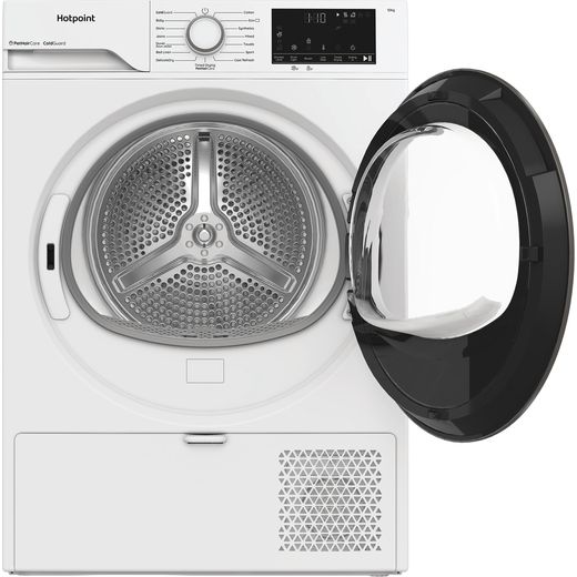 Hotpoint FabicCare C HD 103M WW UK 10Kg Heat Pump Tumble Dryer - White - Door open