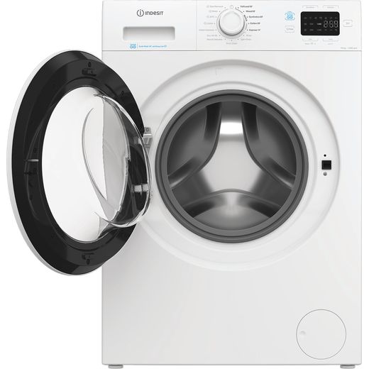Indesit Push&Go IP 1046 PUSH&GO UK 10kg Washing Machine with 1400 rpm - White - Door open