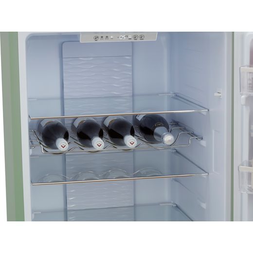 CDA 60/40 Frost Free Fridge Freezer - Green - Bottle rack
