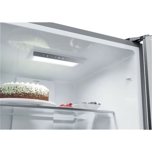Haier HTR3518ENMXK Fridge Freezer Stainless Steel Effect - Close up inside shot