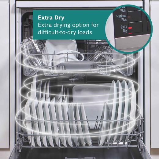 Bosch Series 2 Standard Dishwasher - White - Annotation - Extra Dry