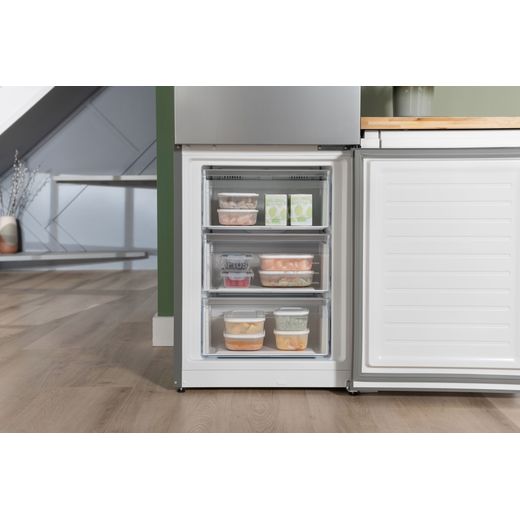 Bosch Series 4 70/30 Frost Free Fridge Freezer - Silver - Freezer drawer open shot