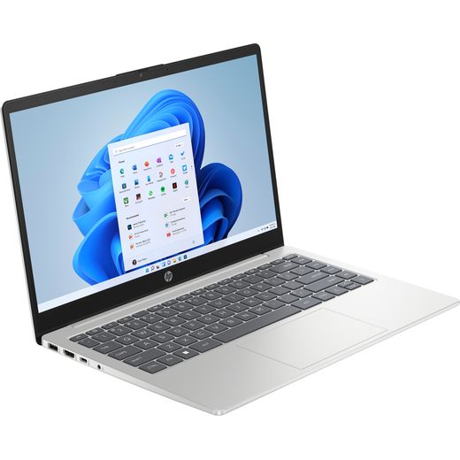 HP 14-ep0021na 14" Laptop - Intel® Core™ i7, 512GB SSD, 8 GB RAM - Natural Silver - right perpsective shot