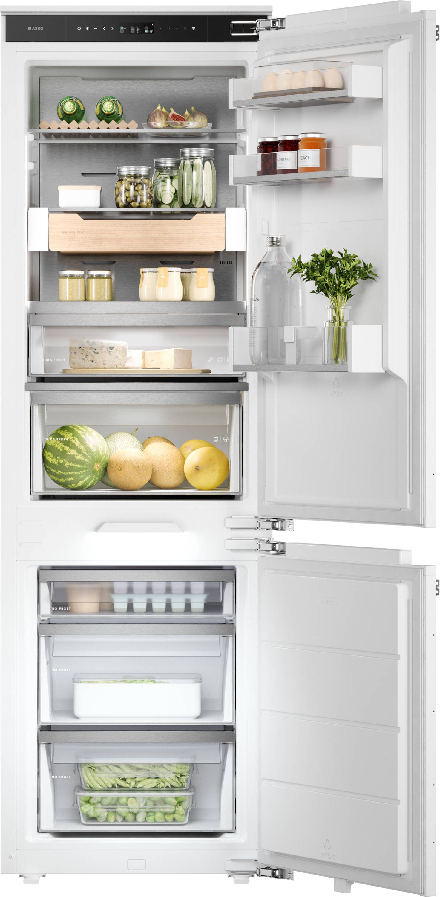 Asko RBC576DNC1.UK Built-in Fridge Freezer - 242 L Total Capacity - White - C Rated