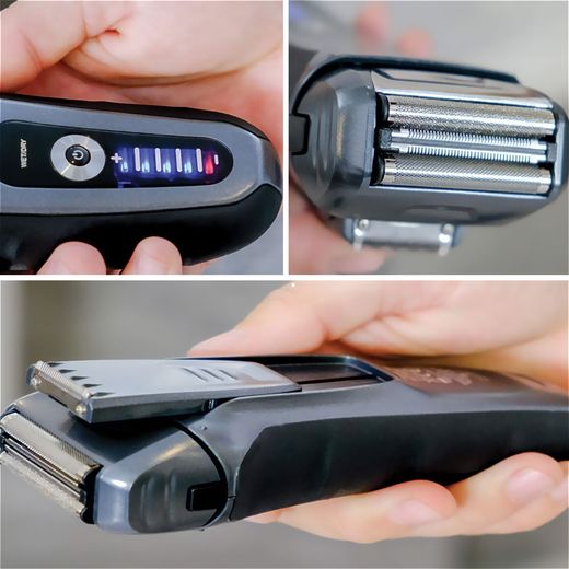 Wahl Mens Shaver Black - Close up of shaver shot