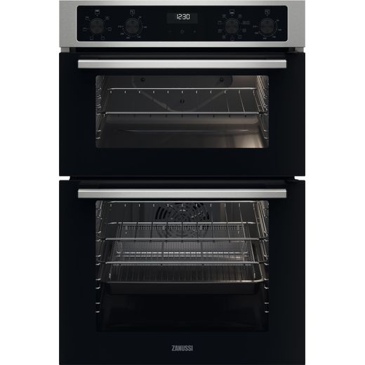 Zanussi ZKCNA4X1 Built In Electric Double Oven - Black - A Rated