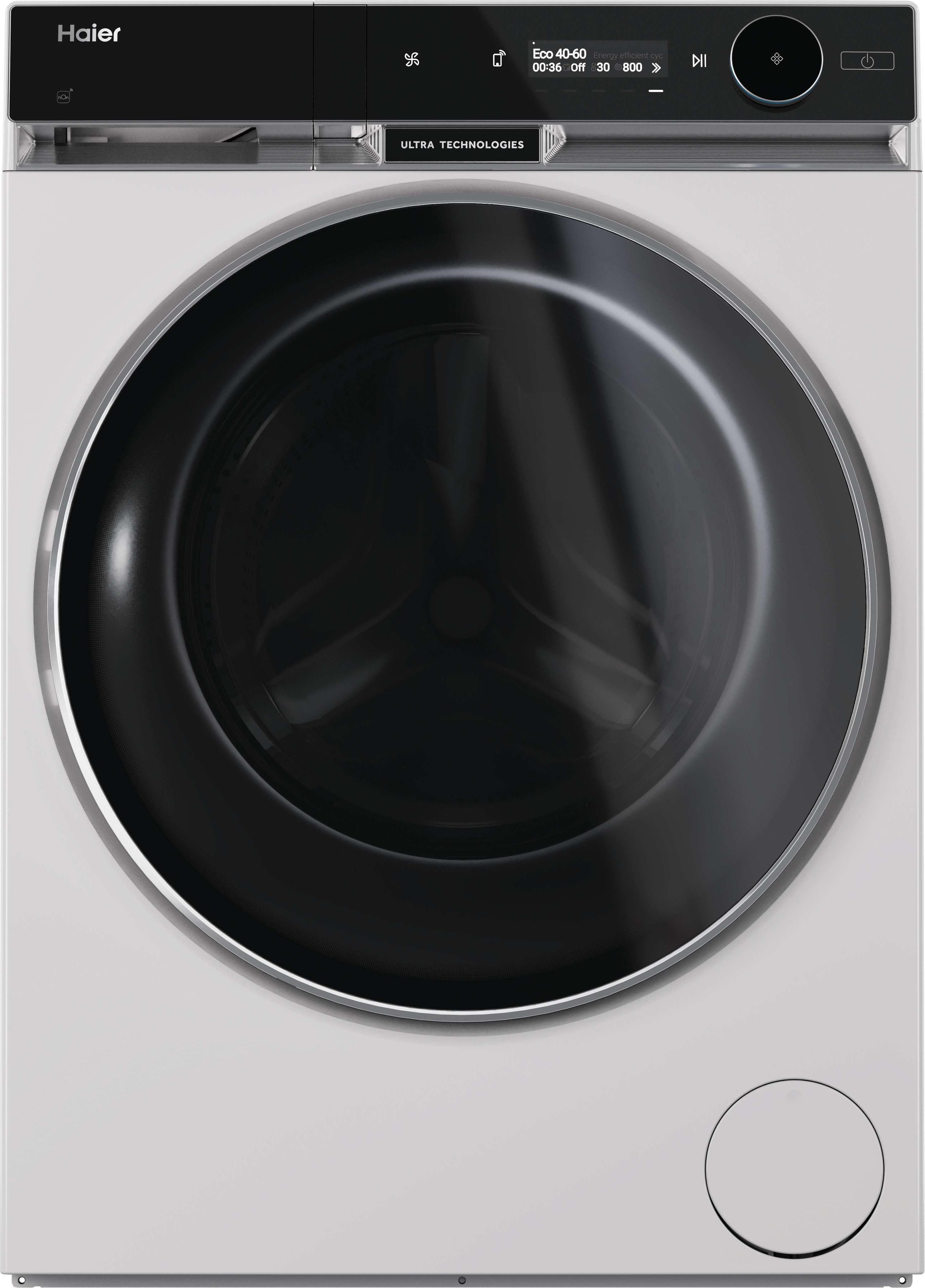 Haier 12kg/7kg Heat Pump Washer Dryer - White - 1600 RPM - Smart Dosing - Direct Motion Motor