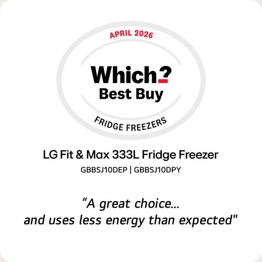 LG Fit & Max GBBSJ10DEP 186cm Total No Frost Fridge Freezer - Black - Annotation - which award
