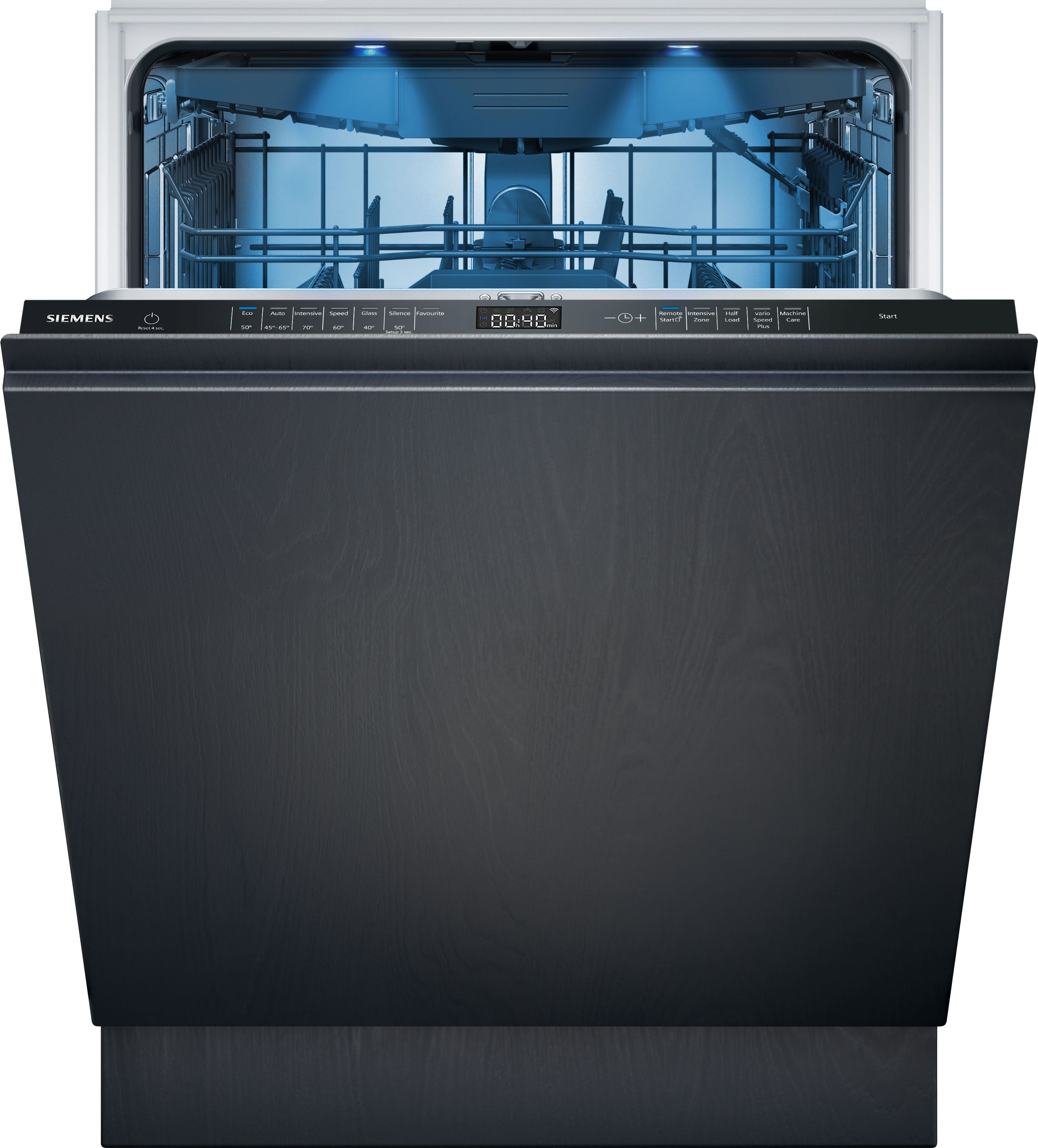 Siemens SN95EX12CG Fully Built-in Dishwasher - 14 Place Settings - Black - Home Connect
