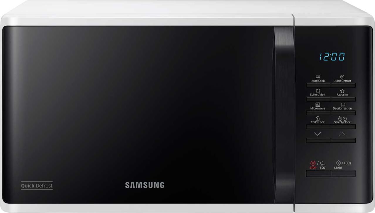 Samsung MS23K3513AW 28cm tall, 49cm wide, Freestanding Compact Microwave - White, White