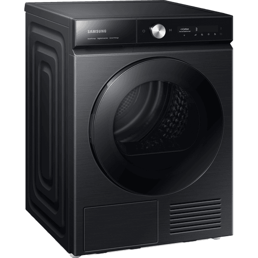 Samsung Series 8 DV90BB9445GB 9Kg Heat Pump Tumble Dryer - Black - Right perspective