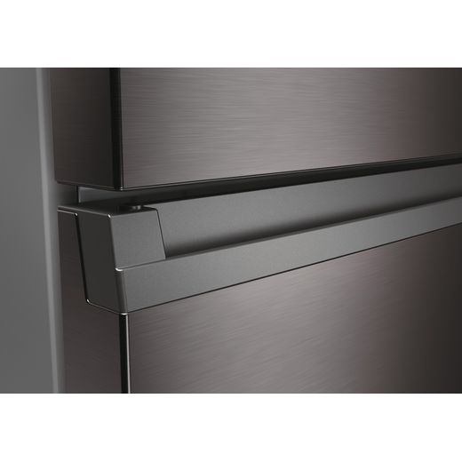Haier Total No Frost Fridge Freezer - Silver - Close up handle shot