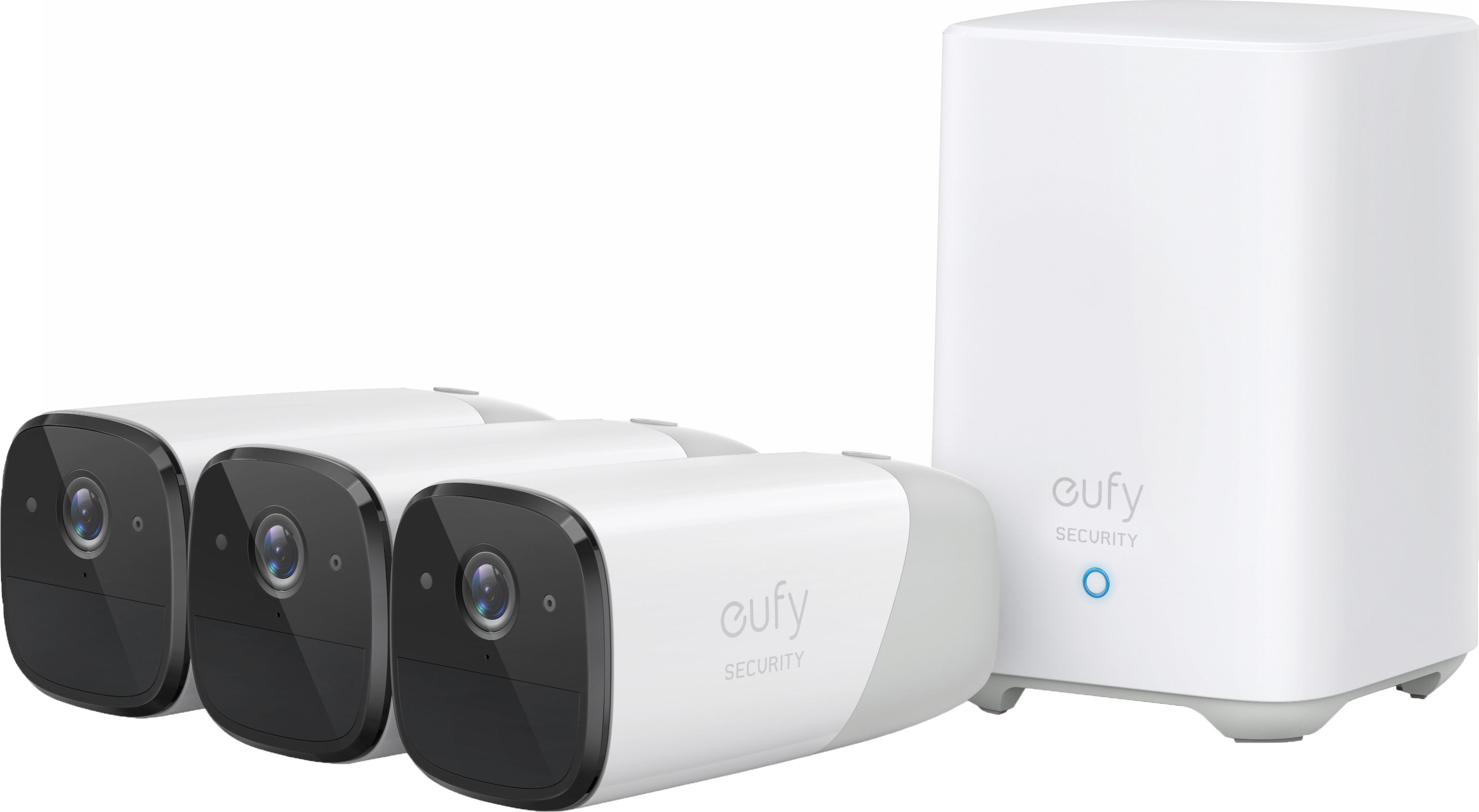 Eufy eufyCam 2 Pro - 2K 3 Camera Kit 2K Smart Home Security Camera - White, White