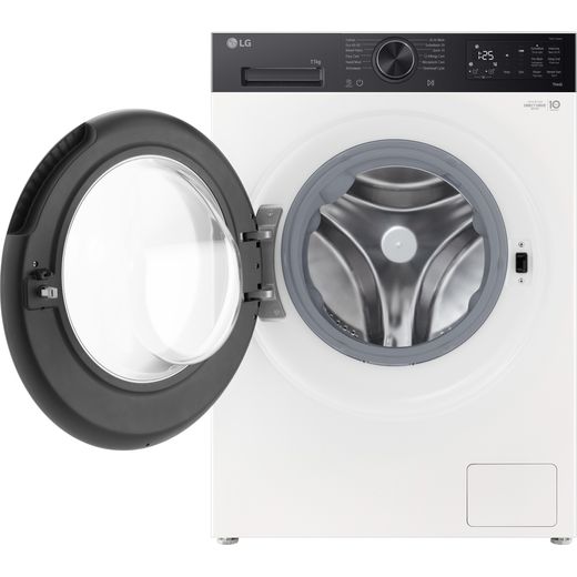 LG X550 Series F4X5511THB 11kg Washing Machine with 1400 rpm - White - Door open