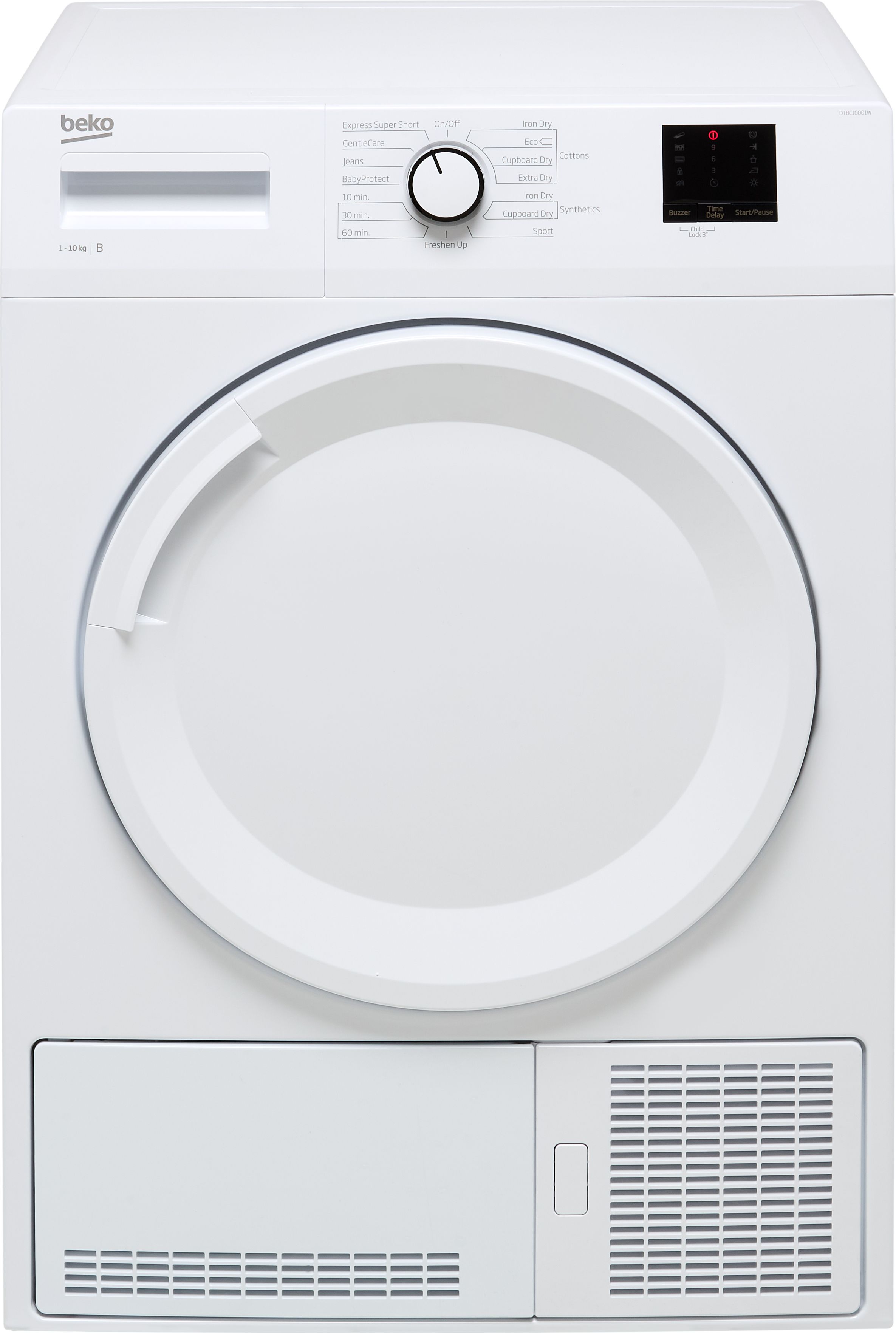 Beko DTBC10001W 10Kg Condenser Tumble Dryer - White - B Rated, White